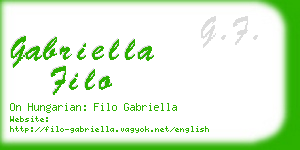 gabriella filo business card